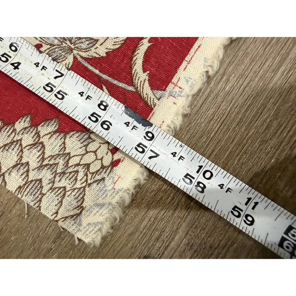 Pottery Barn Red Floral Palampore Cotton Fabric Remnant Lot Cottagecore 5 pieces